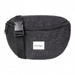 Spiral Glitter Bum Bag (Black)