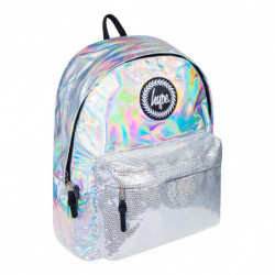 Hype silver outlet holographic backpack