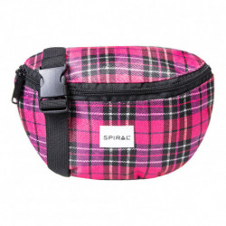 Spiral Plaid Bum Bag (Pink)